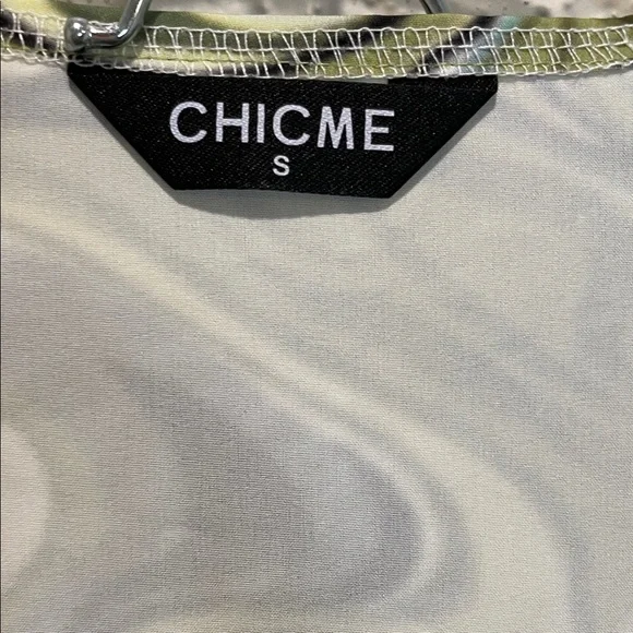 Chic Long Sleeve Swirl Green Top and Wide Leg Pant Set - Picture 2 of 7